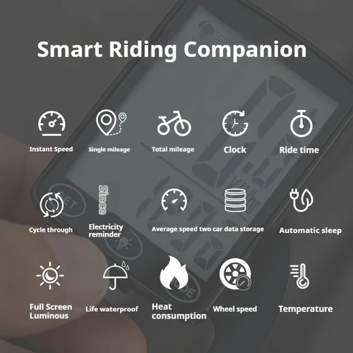 Imagen 2 del producto Ordenador inalámbrico para bicicleta, pantalla táctil, velocímetro para bicicleta de montaña, Sensor de cadencia, Gps, accesorios para bicicleta