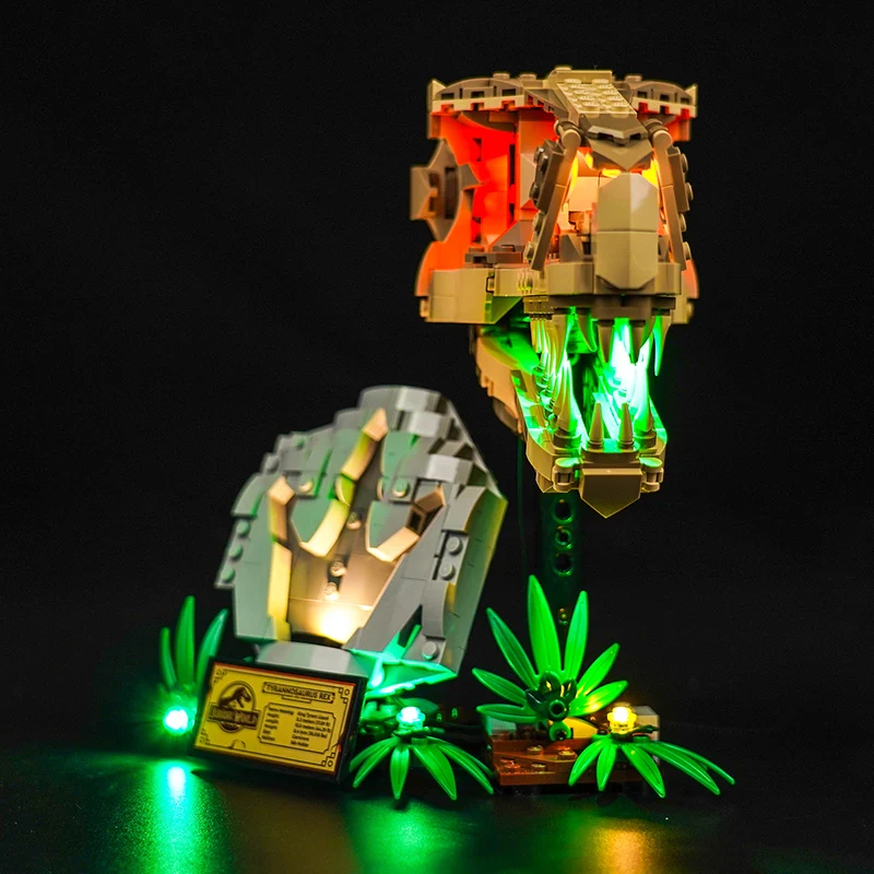 Vonado LED light 76964 set is suitable for Dinosaur Fossils: T. rex Skull building blocks (only including lighting accessories)