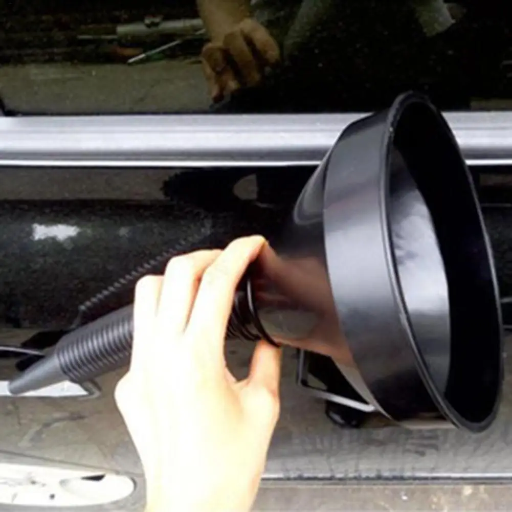 Portable Refueling Funnel For Cars Motorcycles Long Nozzle Large Diameter Refueling Part Automotive Tools With Detachable Filter