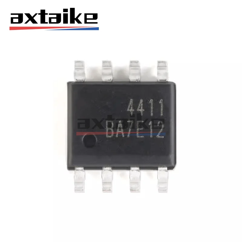 ทรานซิสเตอร์ฟิลด์เอฟเฟกต์10ชิ้น AO4411 4411 SOP-8 30V 8A 3.1W SMD P-Channel