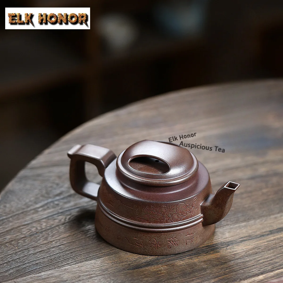 340ml Luxury Yixing Purple Clay Teapots Famous Master Handmade Cow Lid Pot Raw Ore Firewood Section Mud Kettle Zisha Tea Set