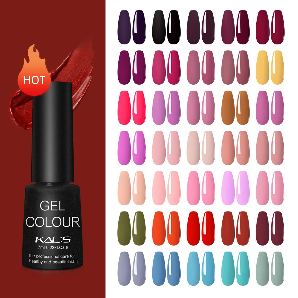 Vernis à ongles Gel UV Soak-Off coloré, Semi-Permanent, couche de Base et de finition, Art de manucure et de pédicure, 7ml