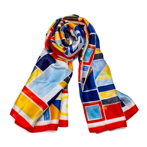 Bufanda de seda PG para mujer, bufanda de seda de estilo de alta moda para mujer, diseños de patrones únicos, regalo para mujer, bufanda de seda de estilo nicho