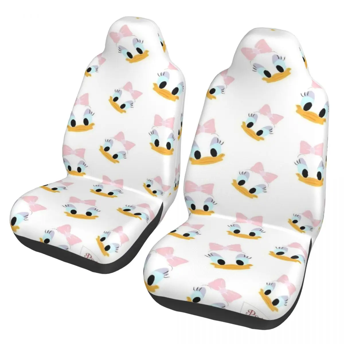 

Funny Cute Daisy Duck Car Seat Covers for Front Seats Interior Auto Truck Van SUV Cars Flexible Cover Set of 2