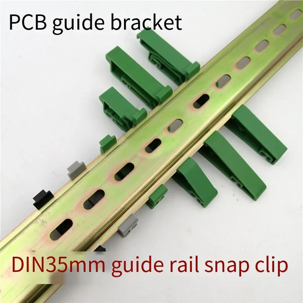 Juego de 5 adaptadores de montaje en riel PCB DIN C45 verde, soporte de placa de circuito, Clips portadores, adaptador de placa de Control con tornillos