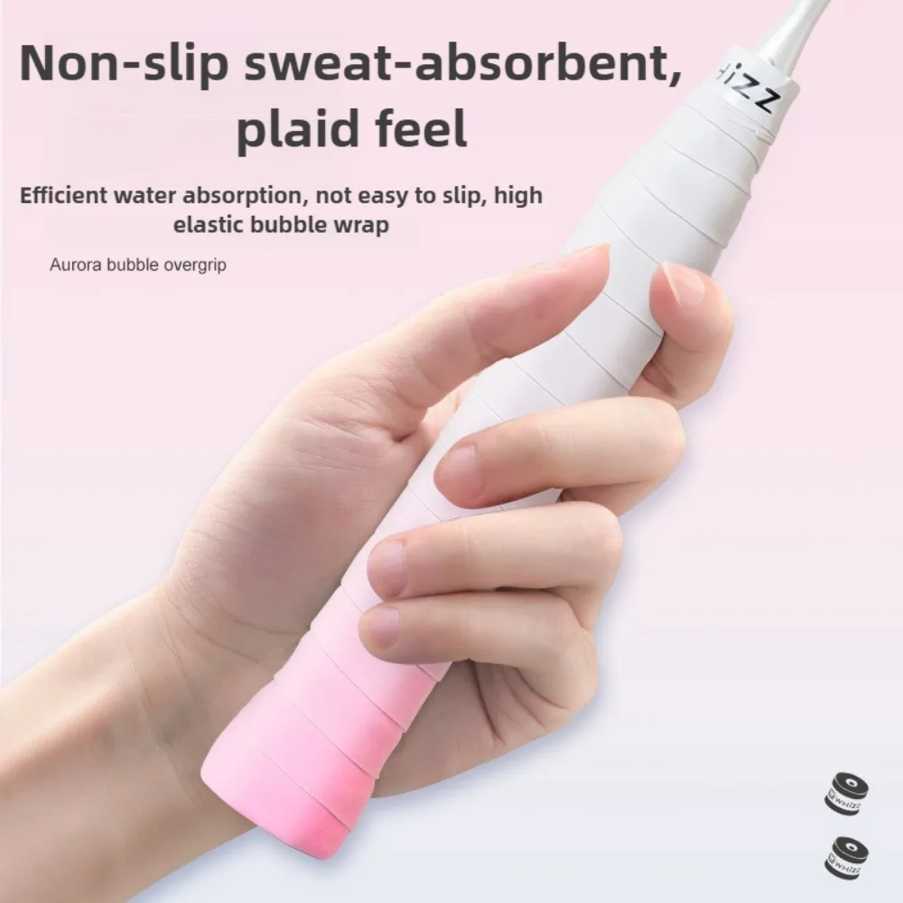 شريط قبضة فقاعات أورورا عالي الجودة مقاوم للصدمات وغير قابل للانزلاق مريح ماص للعرق وجيد التهوية لتنس الريشة