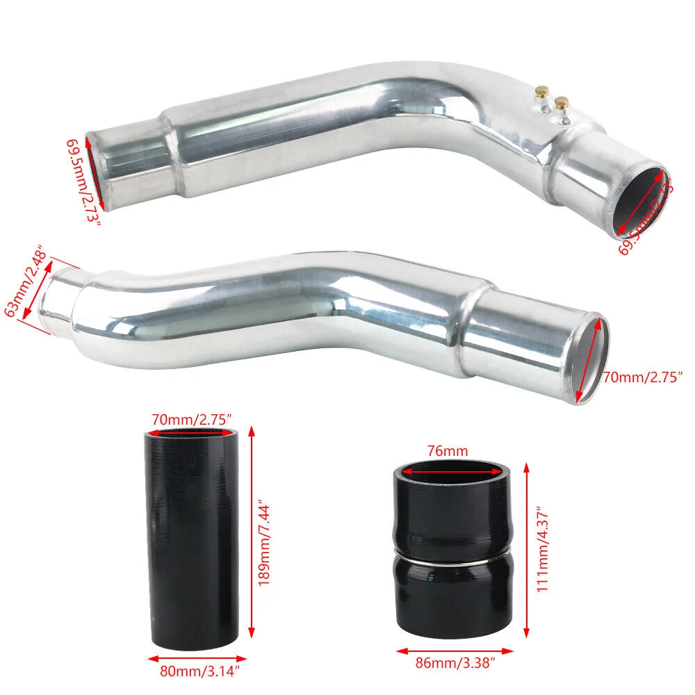 Intercooler Pipe Kit & Boots for 2003-2007 Dodge Ram 5.9 Cummins Diesel Polished Engine parts Cooling System Radiator