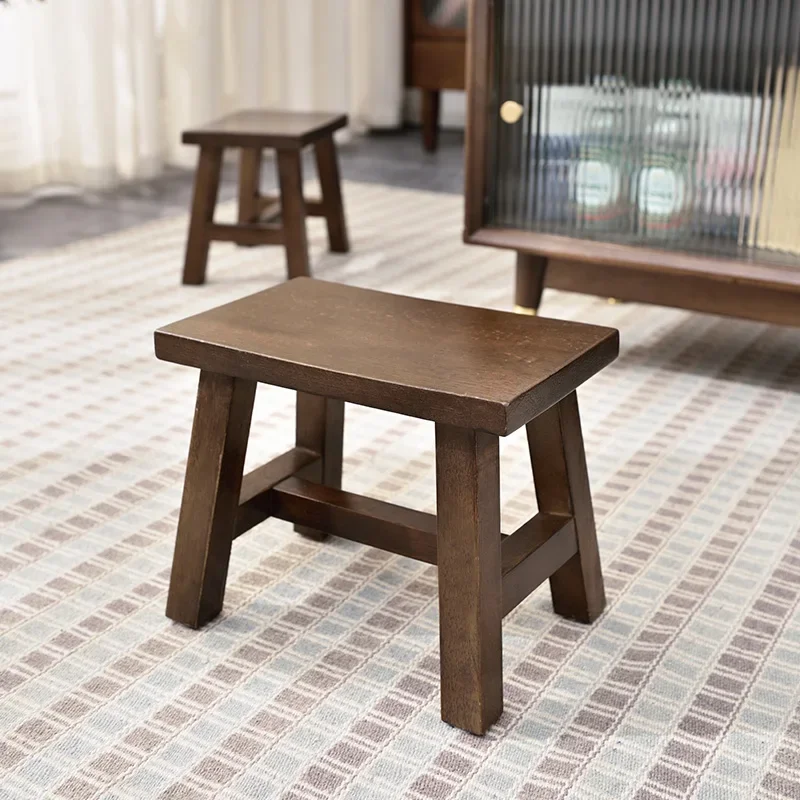 

Household low round stool multifunctional shoe change American living room bedroom