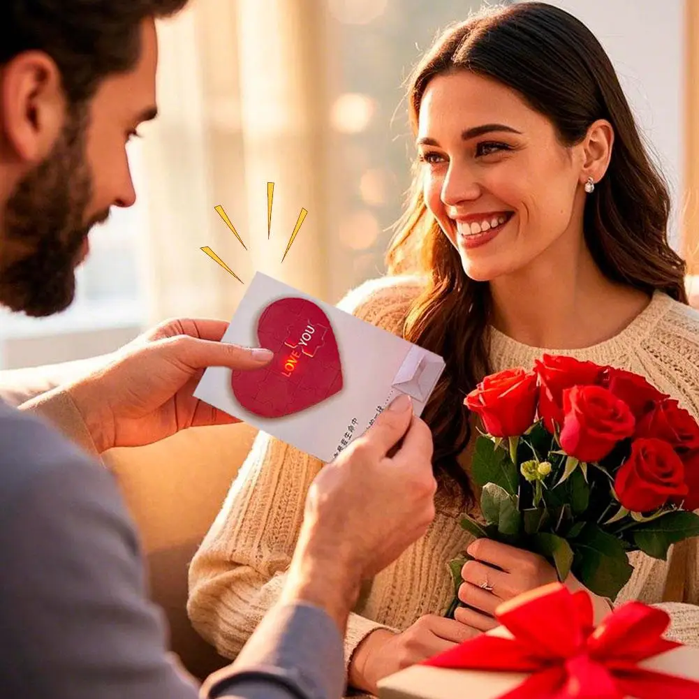 رومانسي Vntine's Day CardHeart Design Florist أفضل لوازم احتفالية مطوية بطاقة العلامة التجارية Wies ABENUOR Small Z9D6