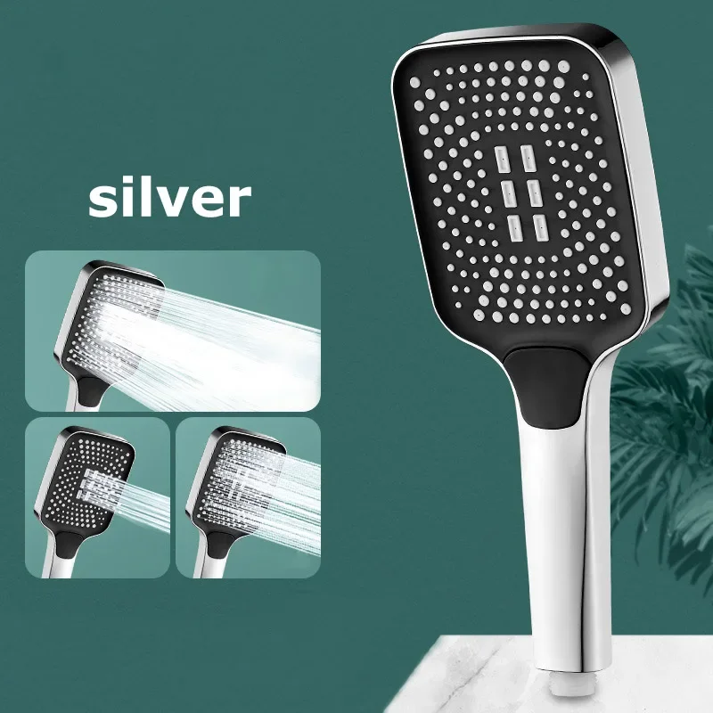 HTMCK Large Panel Pressurized Top Spray Shower Booster Shower Household Shower Head  Universal Shower Set 360 Adjustable