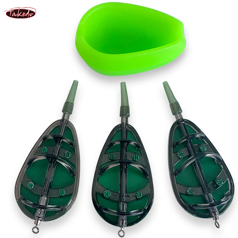 TAKEDO TN15 20G 30G 40G 50G 60G Bait Thrower Carp Feeder Carp Fishing Method Feeder And Mould Carp Fishing Tackle Set