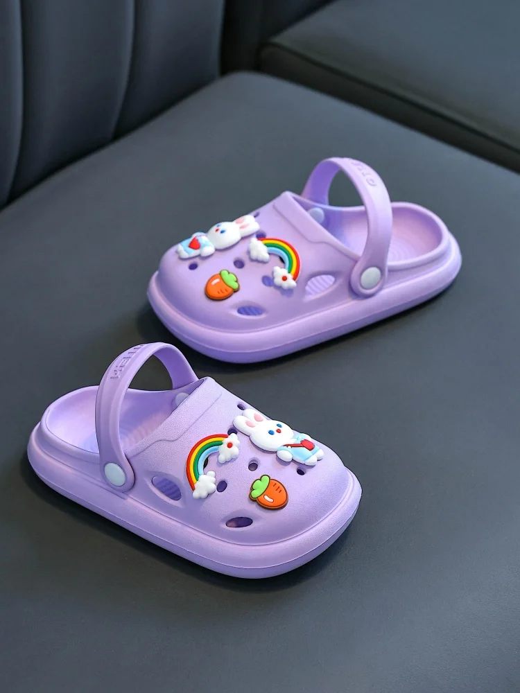 

EVA new girls' hole shoes summer indoor cute little rabbit toe toe soft-soled slippers