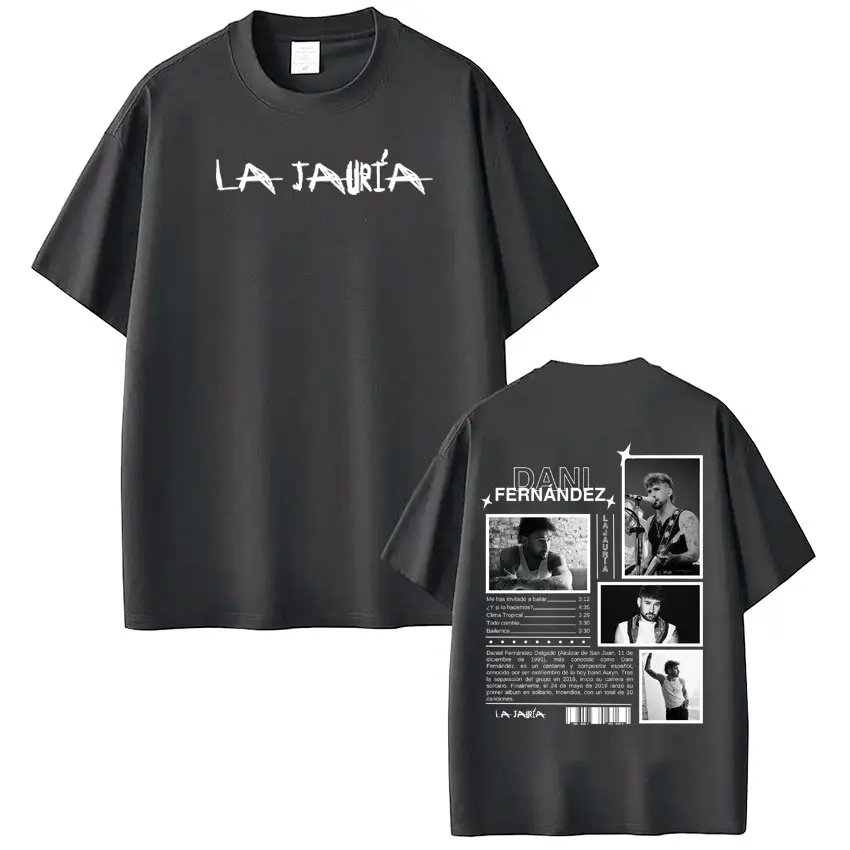 Rapper Dani Fernandez Album Tour Print T-shirt Men Women Hip-hop T-shirts Short-sleeved Loose Casual Cotton T-shirts Streetwear
