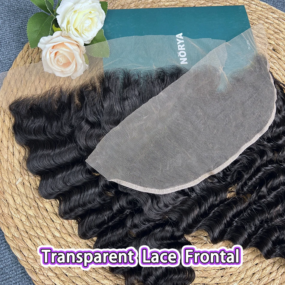 13x4 HD الدانتيل الشفاف أمامي موجة عميقة الشعر البشري اللون الطبيعي قبل قطعها ابيض عقدة غير مرئية الدانتيل شعر بشري لعذراء