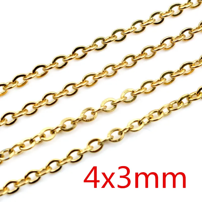 Never Fade Stainless Steel Gold Plated Necklace Chains