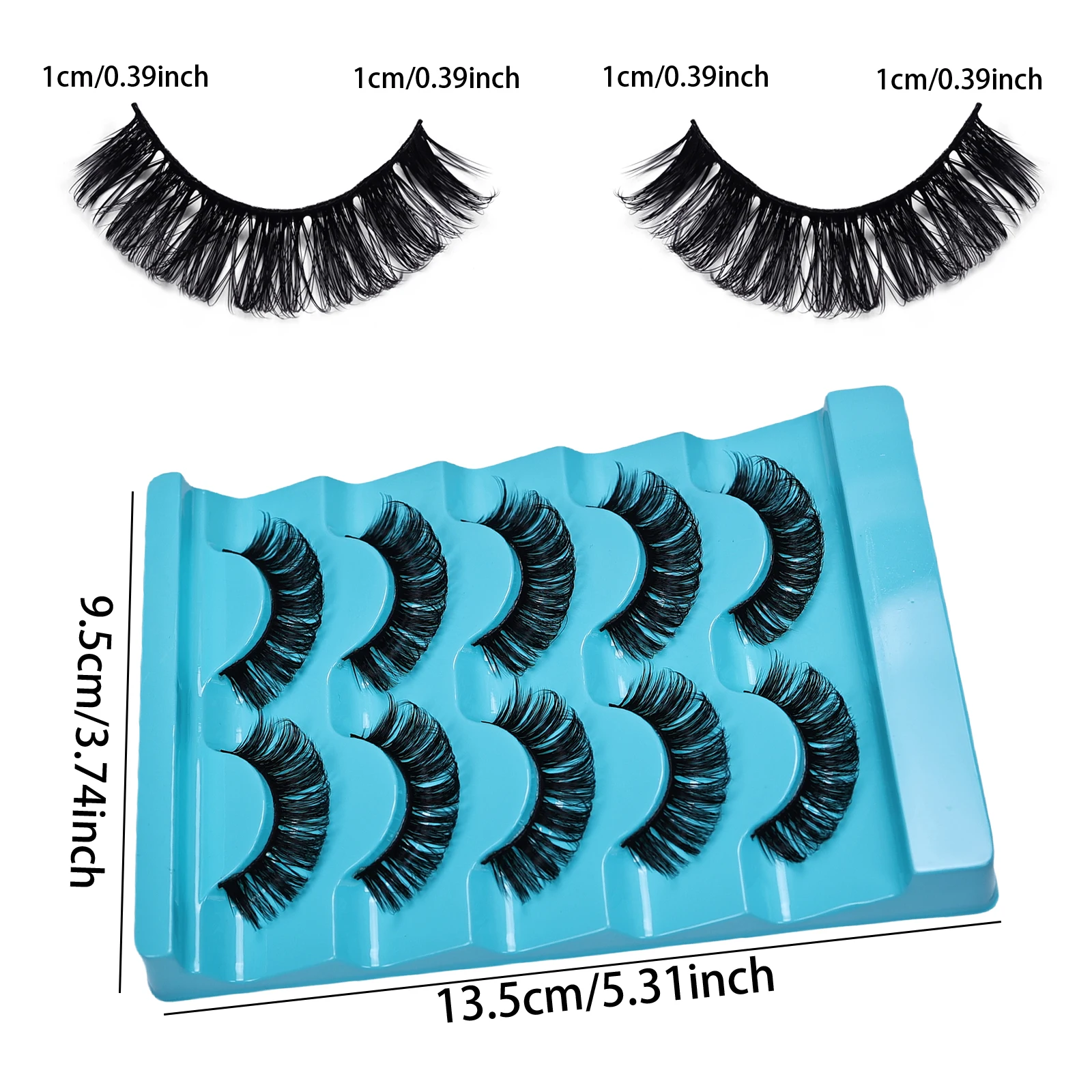 ふわふわつけまつげ 5組 太いつけまつげ Dカール 再利用可能 日常使いや集まりに最適