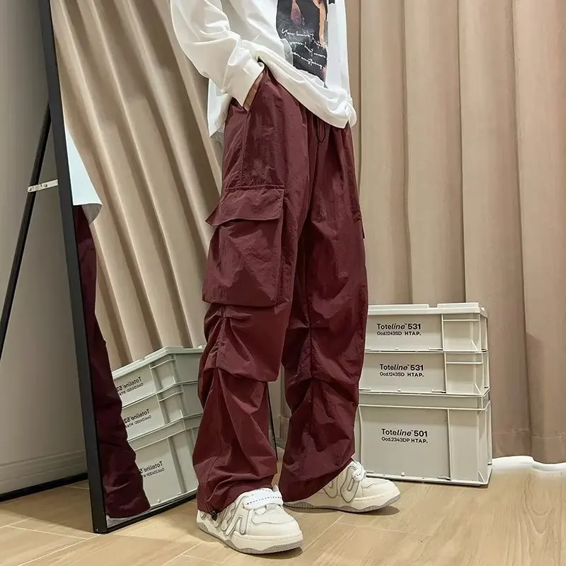 Tooling Pants Men Baggy M-3XL Multi Pockets American Sporty Vintage Jogger Pantalones  Streetwear Trousers Fashion Teens