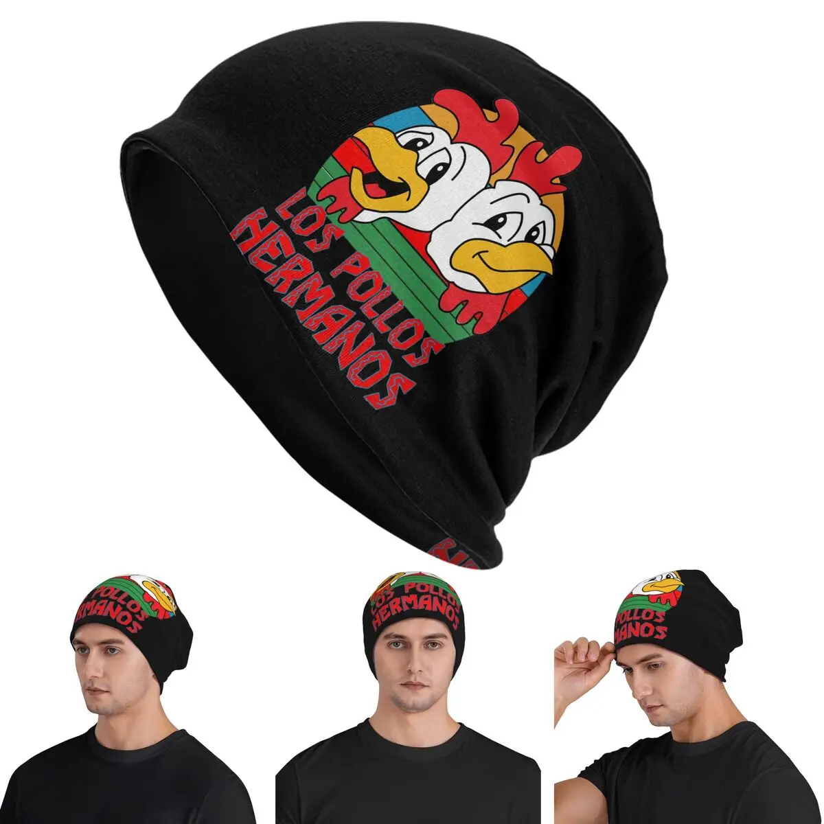 Los Pollos Hermanos Skullies Beanies Hats Warm Autumn Winter Outdoor Cap Knitted Bonnet Caps for Unisex Adult