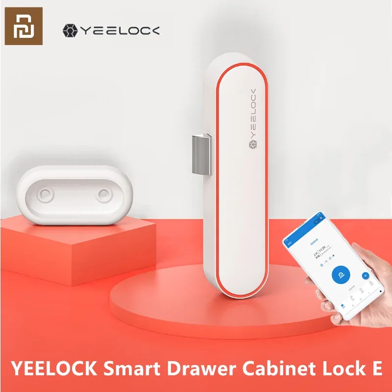 Original Xiaomi YEELOCK Smart Drawer Cabinet Lock Keyless Bluetooth APP Unlock Anti-Theft Child Safety File Security