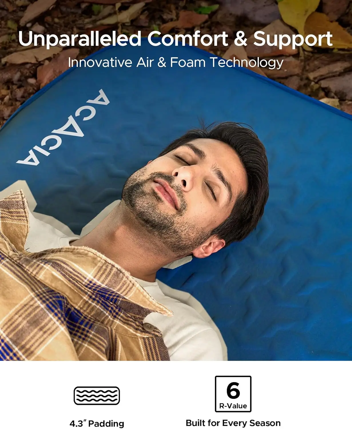 وسادة نوم سميكة ذاتية النفخ مقاس 4 بوصات بتصميم على شكل حرف Y، مرتبة تخييم خفيفة الوزن مع كيس مضخة، سهلة اللف للسفر & C #2