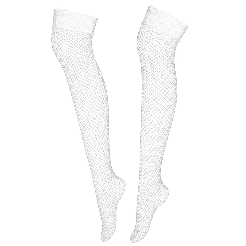 Sexy Netkousen Vrouwen Zomer Dunne Transparante Mesh Dij Hoge Kousen Elasticiteit Over Knie Nylon Kous 6 Kleur