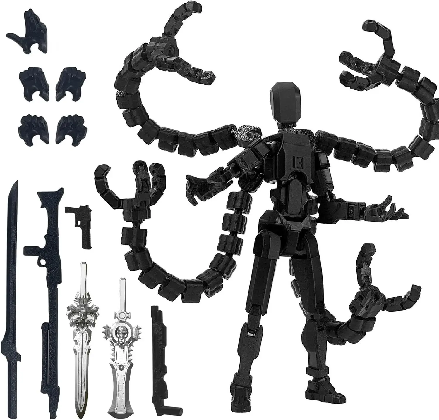 Montagefertige T13 Actionfigur 3D-Gedruckter Mehrfach Gelenkiger Beweglicher Titan 13 Lucky Dummy Nova Roboter Actionfigur für den Schreibtisch – Detail 5