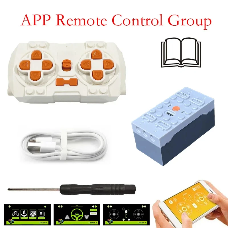 Motor técnico de alta tecnología, módulo de aplicación Bluetooth 2,4G, bloques de construcción RC DIY, función de potencia MOC PF, actualización de XL-M-Servo Motor DIY