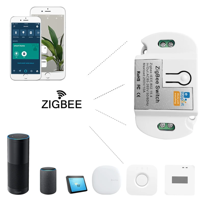 Ewelink-スマートZigbee wifiスイッチ,DIYモジュール,ワイヤレス,リモコン,Alexa, Google Home, Yandex,ホームアシスタントで動作