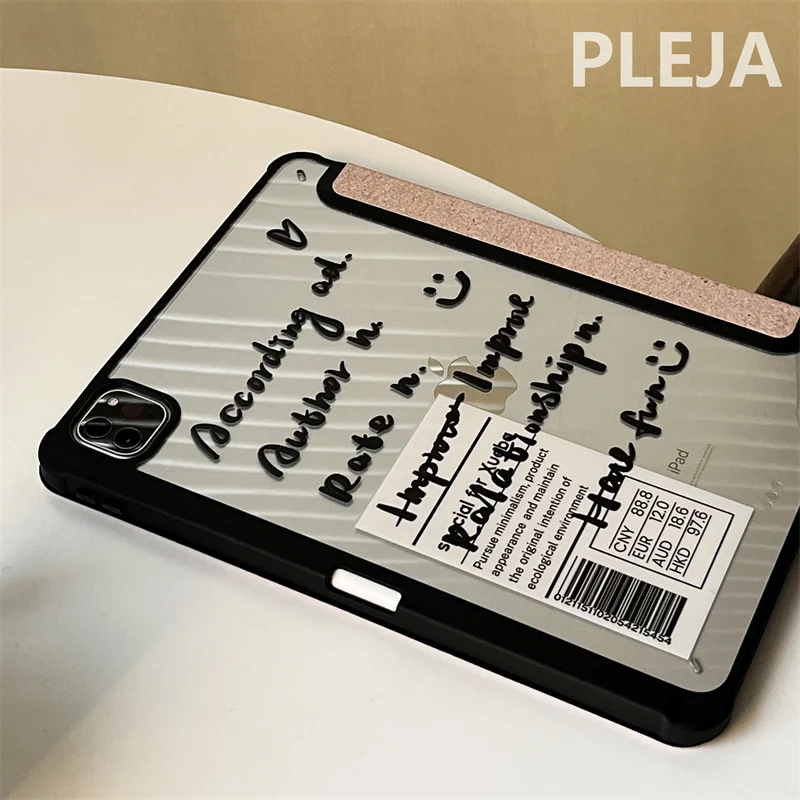 Retro Kraft Paper Protective Case For iPad 10.9/9.7/10.5/11 inch Pro 12.9 inch 2022 mini 6 Air 5/4 Cover with Pencil Slot Holder