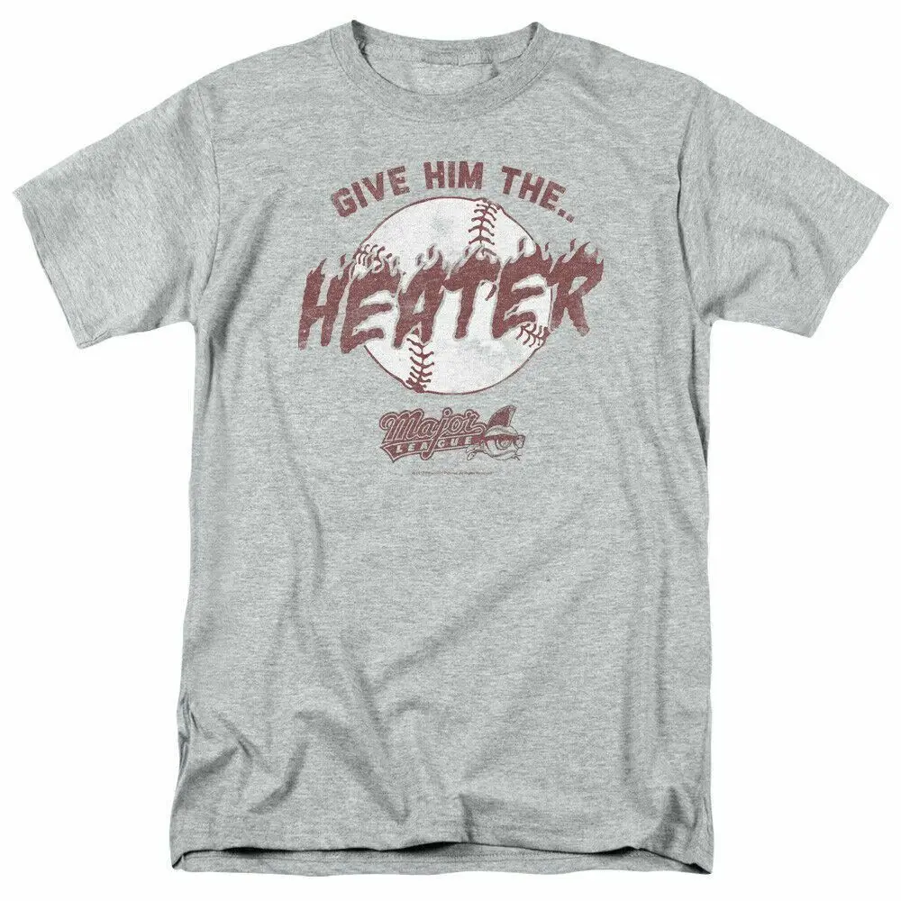 Major League The Heater T Shirt Licensed Comedy Baseball Movie Tee Sport Grey