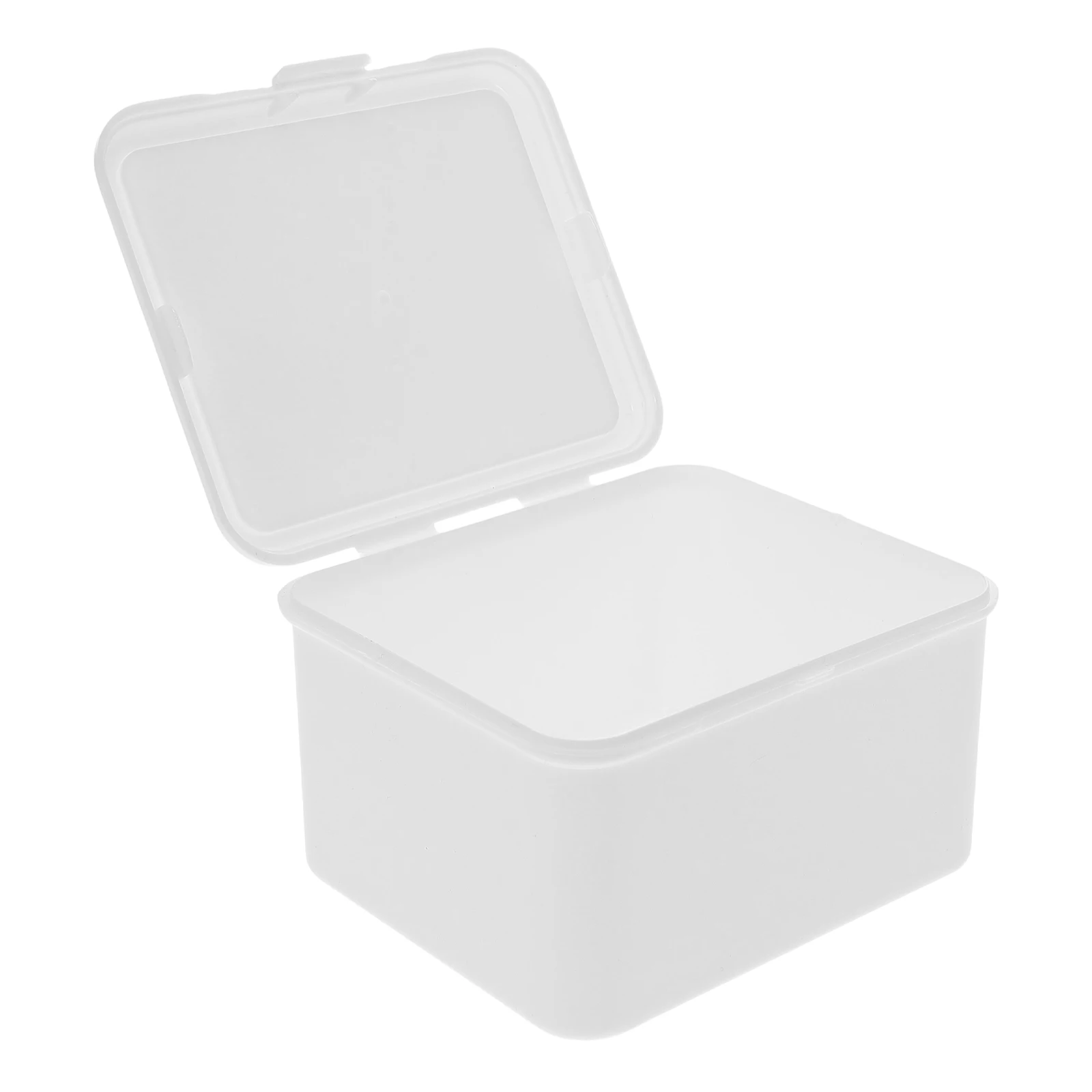 

1pcs Storage Box Bead Organizer Hinged Lid Clear Plastic Container for Cards Small Items PP Secure Closure Home Office