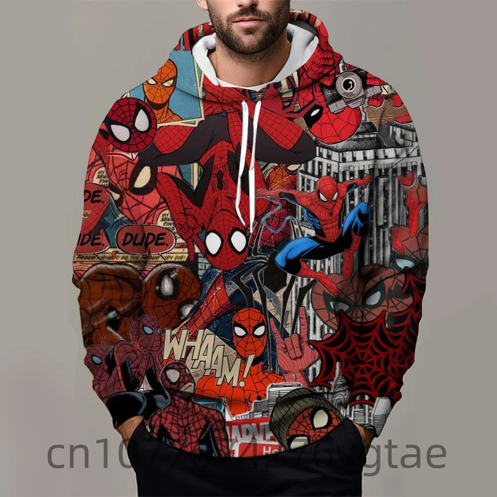 Fashion Outdoor Sports Hip Hop Men's Hoodie Children's Long Sleeve Hoodie Marvel Spider Man Street Style 3D Hoodie y2k