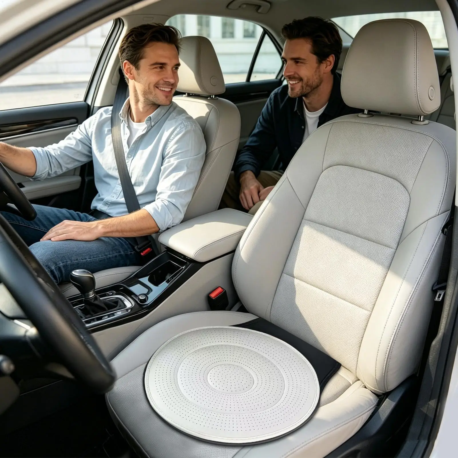Drehbares Sitzkissen für das Auto, um 360 Grad drehbar, tragbar, leicht, ergonomisch, runde Stuhlkissen für Büros, Flugzeuge