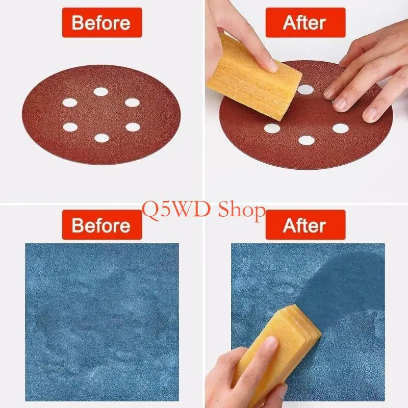 

Q5WD Natural Rubber Sandpaper Cleaning Eraser Cleaner Glues Handmade Grinding Block Glues Removal Abrasive Sanding Tool