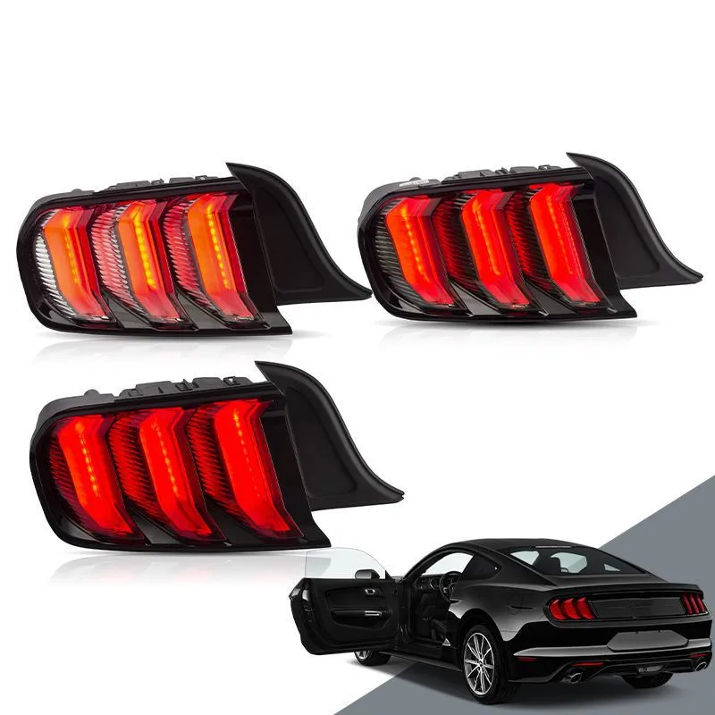 Car Styling Taillight Assembly For Ford Mustang 2015-2020 Brake Reverse Parking Running Light Streamer Turn  Signal Indicator