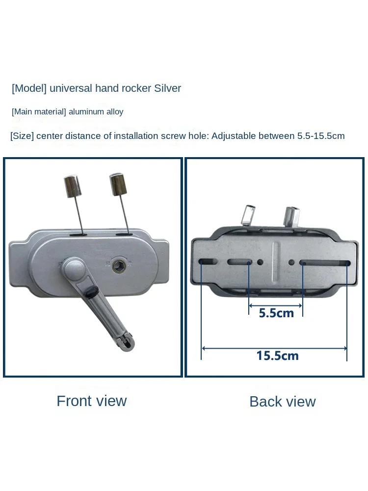 Double Rod Elevating Drying Racks Accessories Hand Winch Balcony Handle Three Holes Two Holes