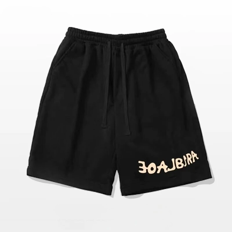 

Летние модные новые мужские шорты, простые шорты с буквенным принтом, спортивные шорты на шнурке для спортзала, пляжные брюки для мальчиков, мужские большие размеры