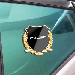 3D Shield Emblem Metal Badge Car Body Side Decal Sticker for Chery Exeed Rx Lx Vx Txl 2023 2024 2025 Car Accessories