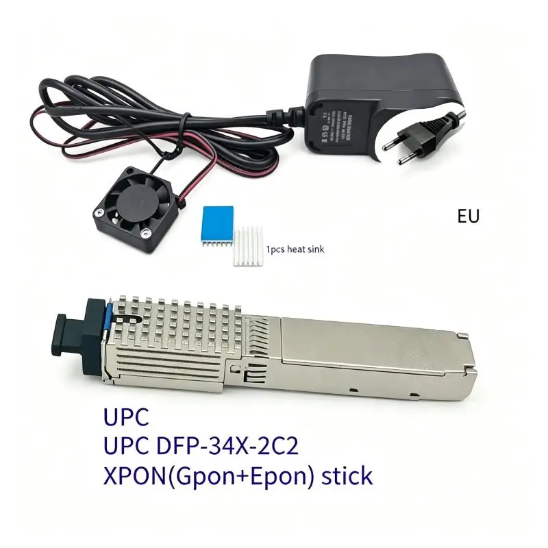 ODI EPON GPON XPON SFP ONU Stick Replace ONU 1.25G/2.5Gbps DFP-34X-2C2/3 with Web Management Cooling FAN MAC Gigabit Module image 4