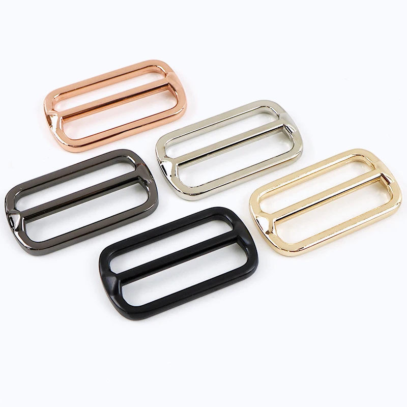 

5/10Pcs 20-38mm Metal Tri-Glide Buckle Rectangular Bag Strap Buckles Backpack Shoulder Strap Adjust Clasp Hardware Accessories