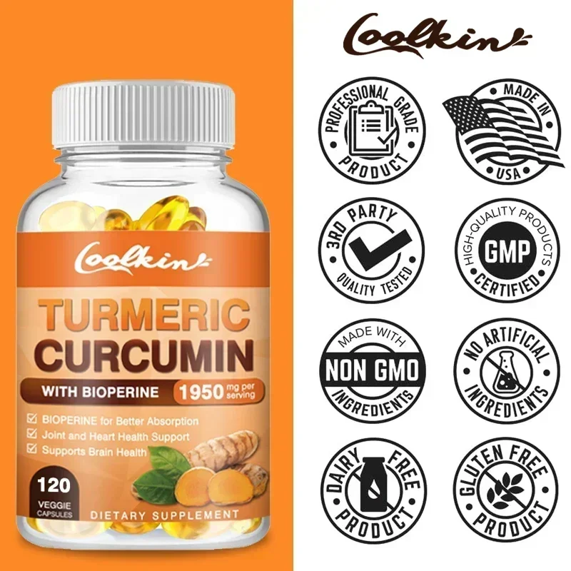 Turmeric Curcumin - Natural Joint Support with Black Pepper - Relieve Joint Pain