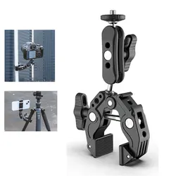 New Aluminum SLR Camera Magic Arm 360° Ball Head with Crab Claw Clip Universal Monitor Bracket BallHead Clamp Super Holder Stand