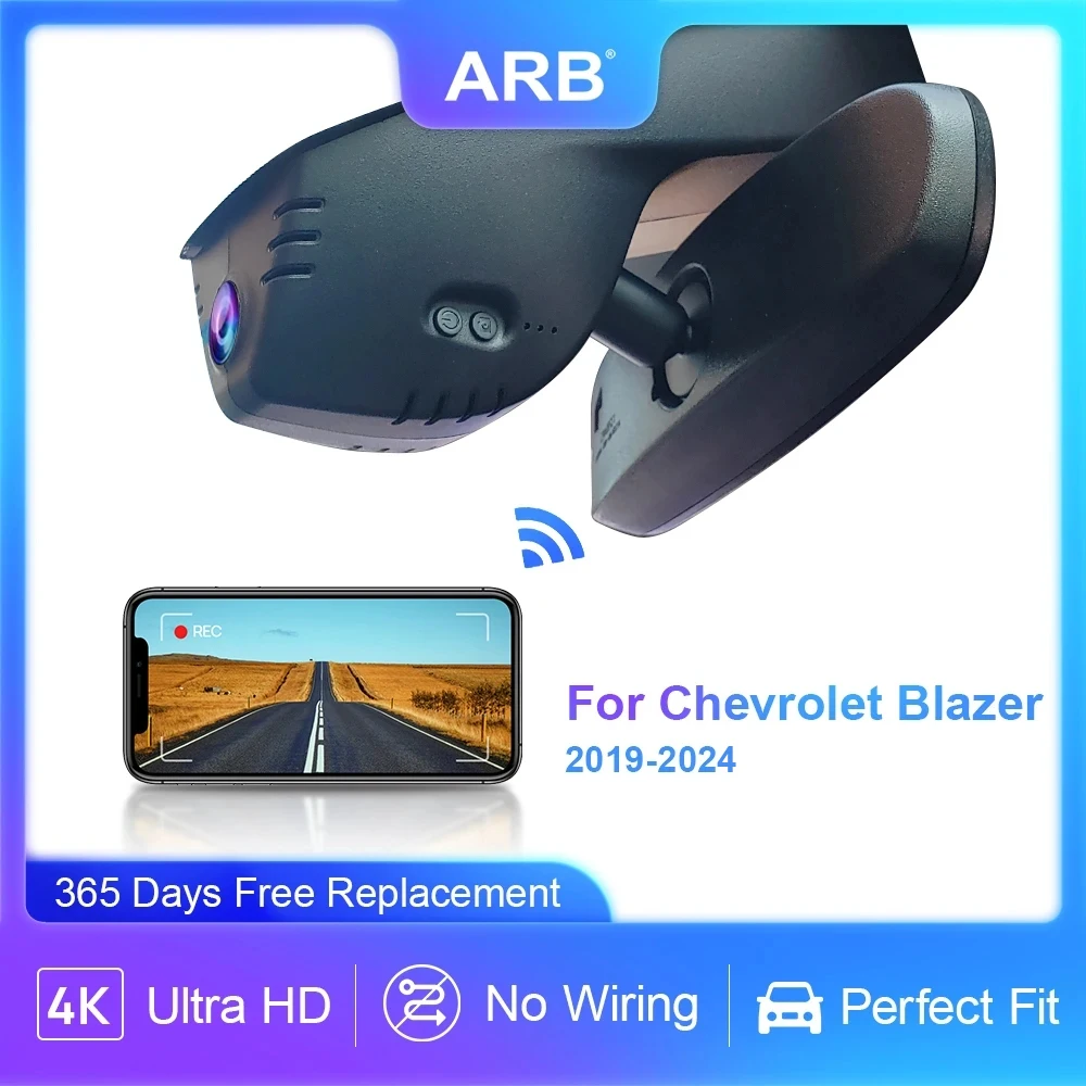 Dash Camera for Chevrolet Blazer (3rd Gen) 2019 2020 2021 2022 2023 2024, ARB 4K OEM Look Car DVR WiFi Connection for Chevy