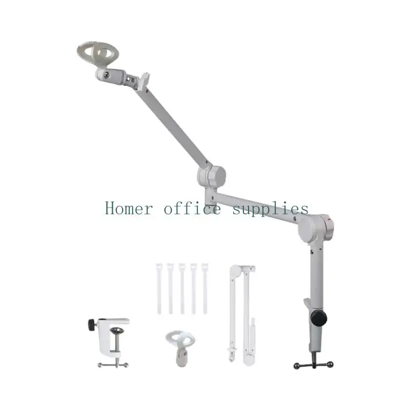 K43B Adjustable Mic Suspension Boom Arm Stand Featuring Smooth Damping And Integrated Cord Management