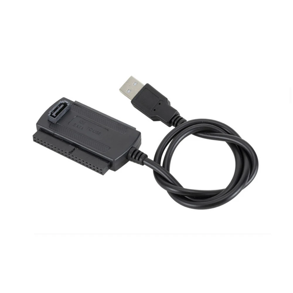 محرك الأقراص الصلبة الجديد USB إلى IDE/SATA للكمبيوتر USB إلى المنفذ التسلسلي/المتوازي IDE ثلاثة استخدامات مع مصدر طاقة