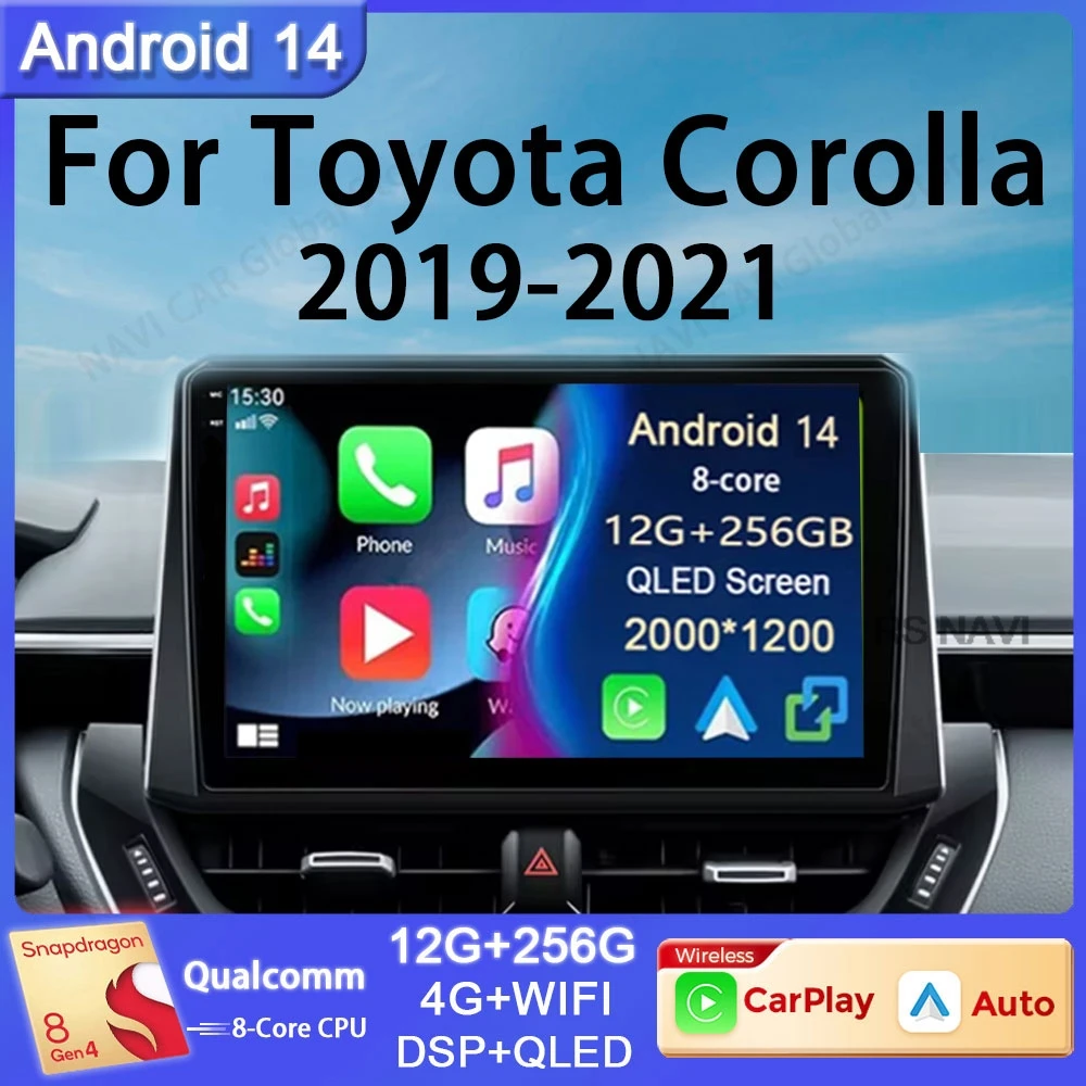 

Android 14 For Toyota Corolla 12 Cross 2019 - 2022 Car Radio Multimedia Navigation Video Player GPS No 2din DVD Auto DSP Stereo