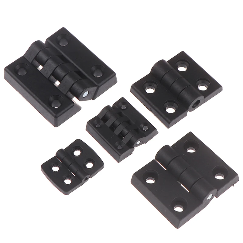 Bisagras pequeñas de plástico negro, rodamiento de puerta, bisagra ABS, 1 piezas