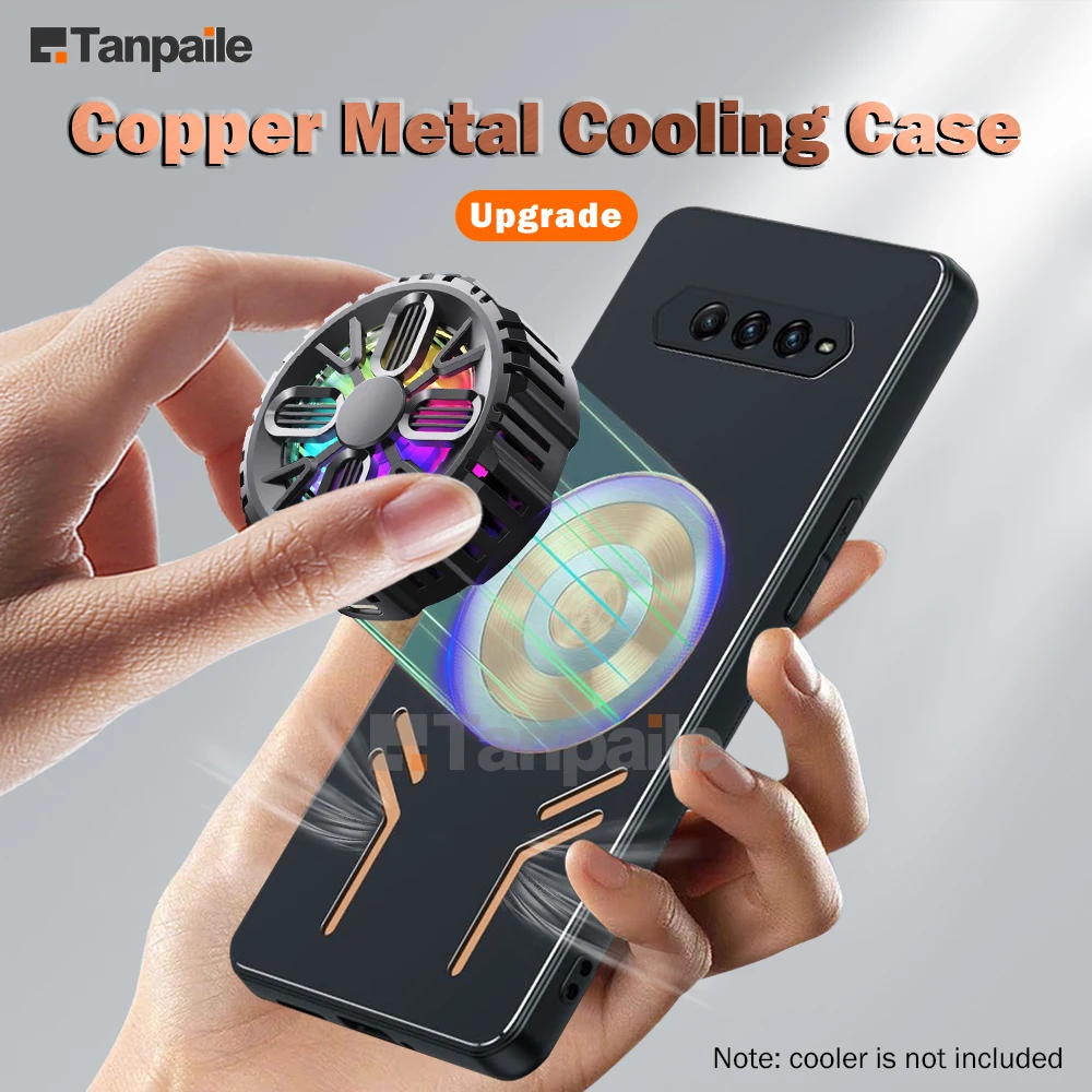 Magnetic Cooling Phone Case For Xiaomi Black Shark 4 4S Pro 5RS 5 Shockproof Copper Heat Dissipation Metal Back Cover