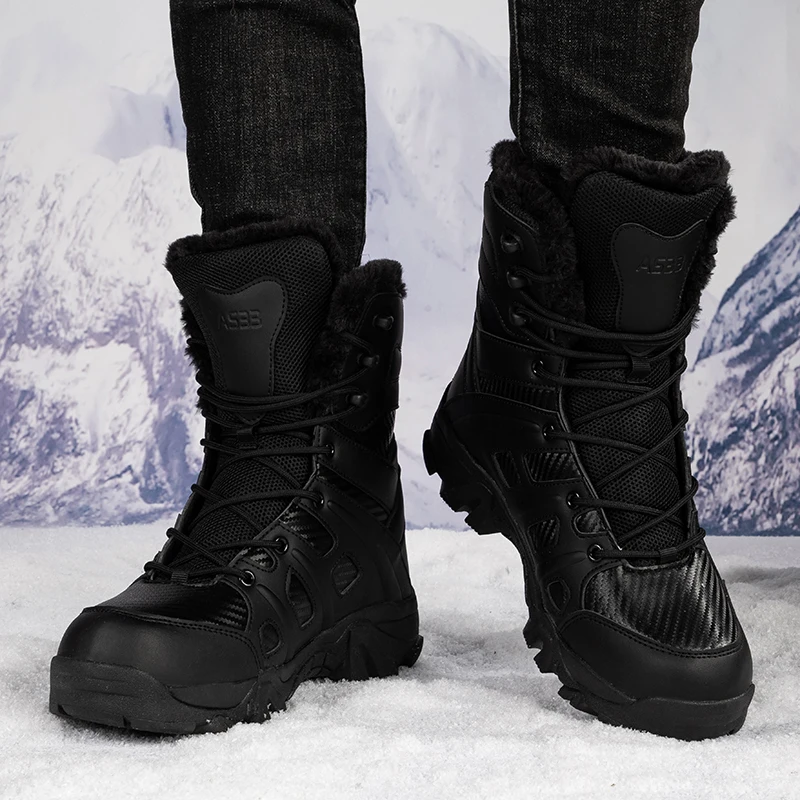

Snow Boots Women Outdoor Lace-up Breathable Comfortable Ankle Boots Men Shock-absorbing Breathable Casual Combat Boots Women
