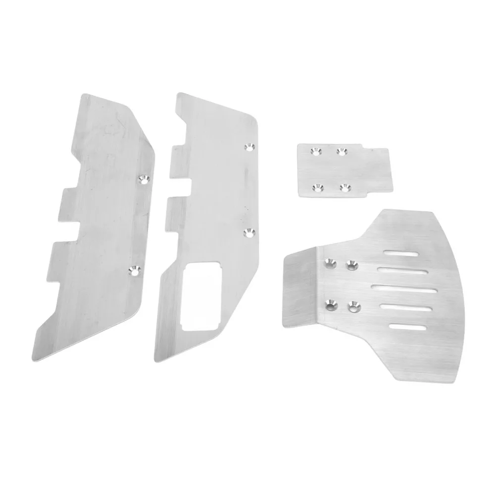 Stainless Steel Chassis Armor Protector With Screws Easy Install Skid Plate Guard Impact Protection for Traxxas 2WD 1/10 RC Car